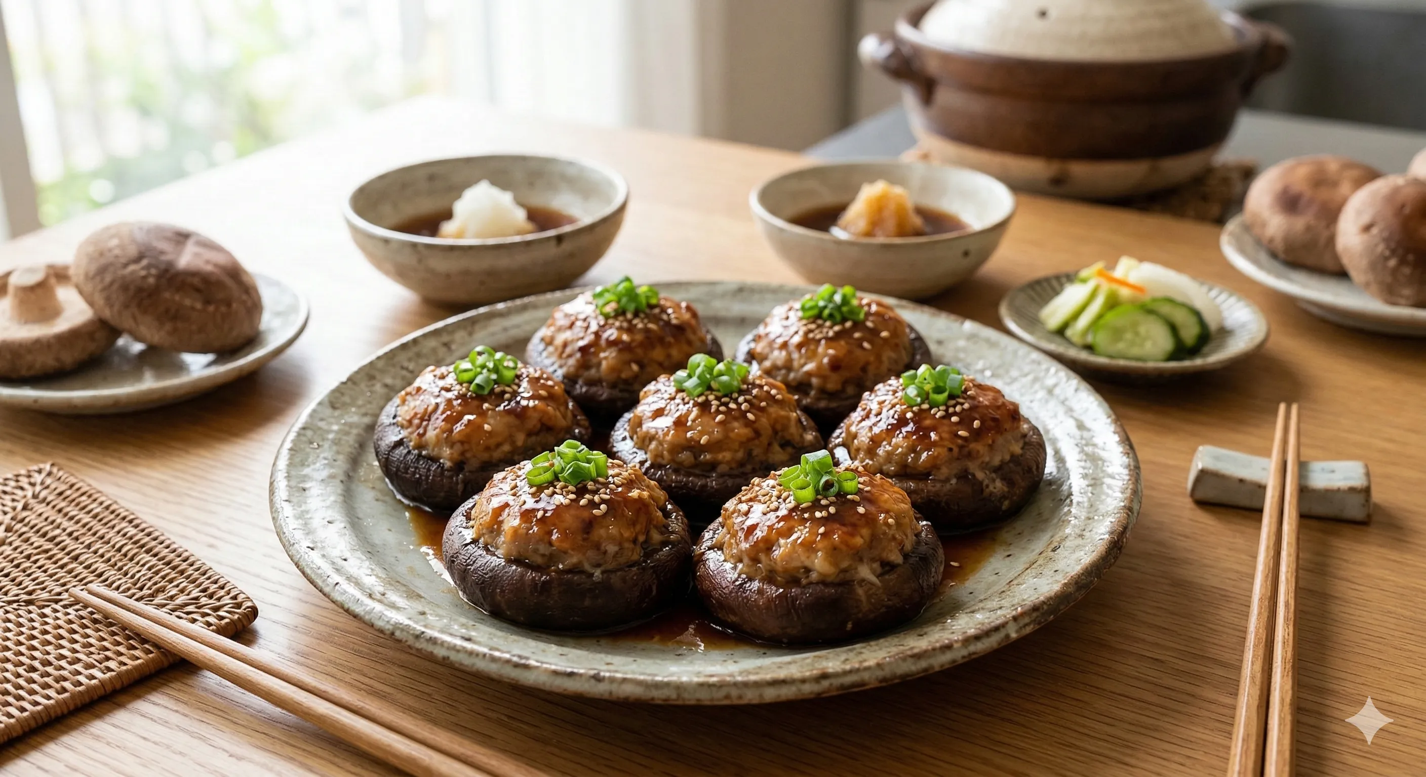 椎茸の肉詰め